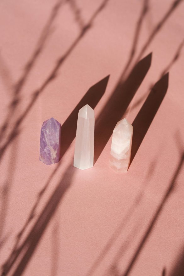 Crystals representing natural women’s health and hormone balance with a positive, empowering approach.